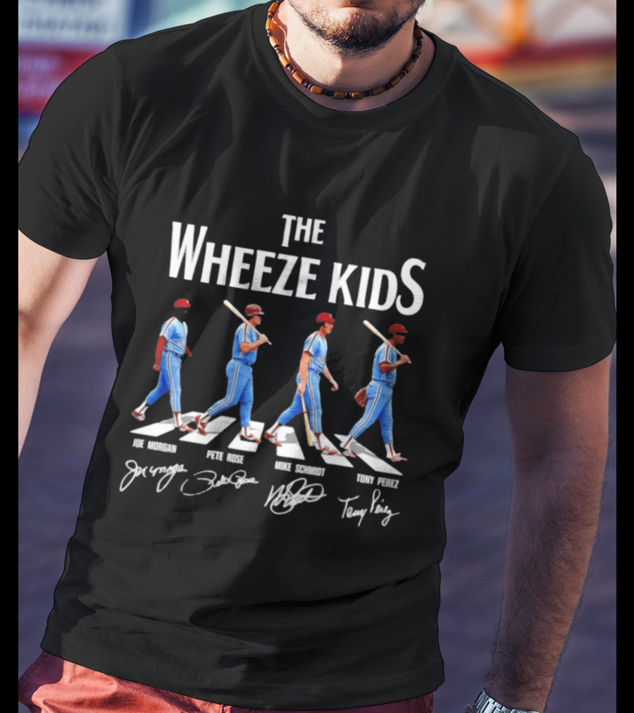 The Wheeze Kids Joe Morgan Pete Rose Mike Schmidt Tony Perez Philadelphia Phillies T-Shirt