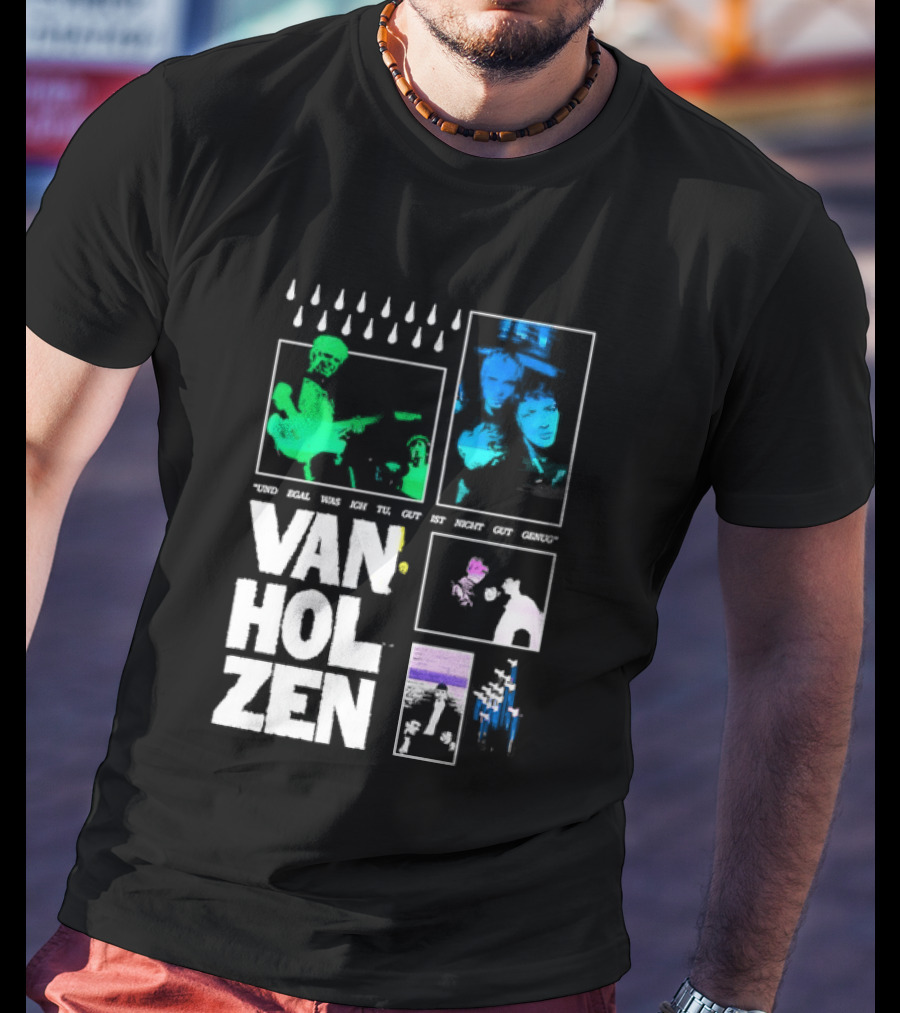 Van Holzen Und Egal Was Ich Tu Gut Ist Nicht Gut Genug Raindrops Color Blocks T-Shirt