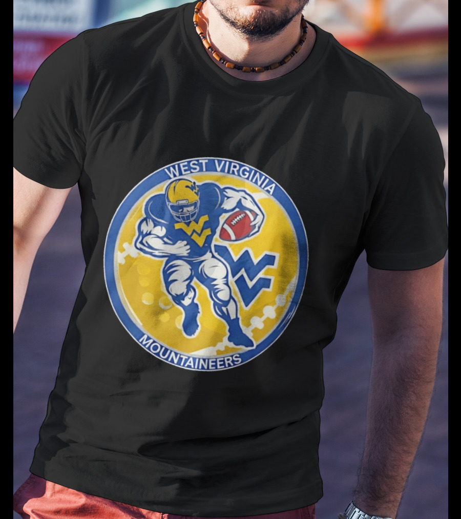 West Virginia Mountaineers Football Circular Running Back WV T-Shirt