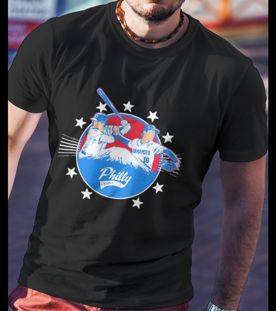 Yamamoto 18 Philly 2026 Baseball Philadelphia Stars T-Shirt