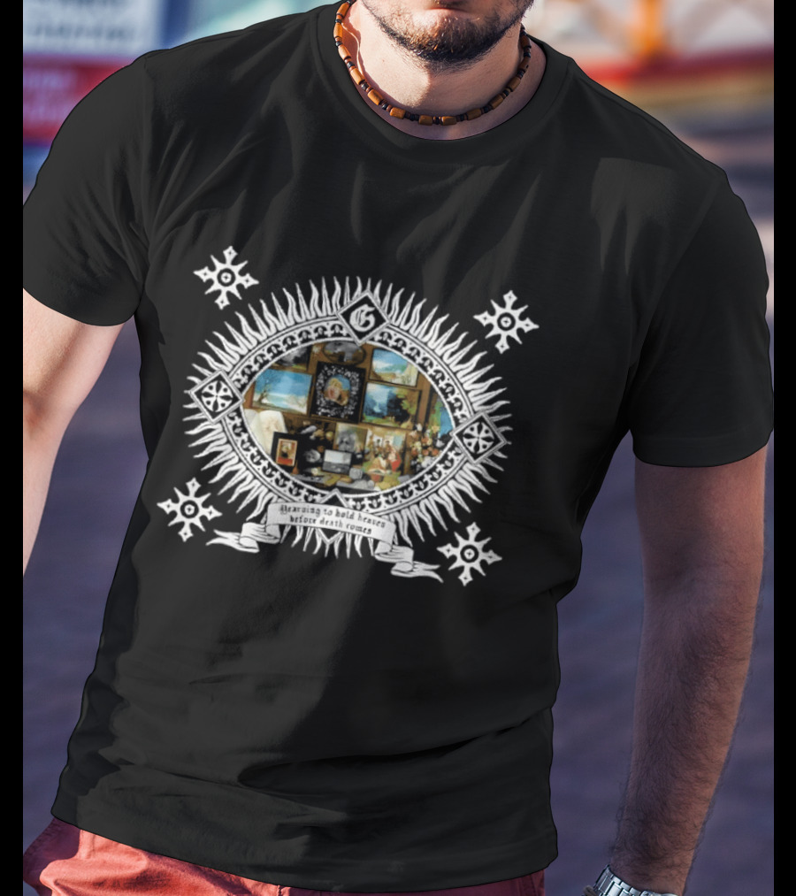 Yearning To Hold Heaven Before Death Comes Celestial Collage With Angelic And Serene Landscape T-Shirt