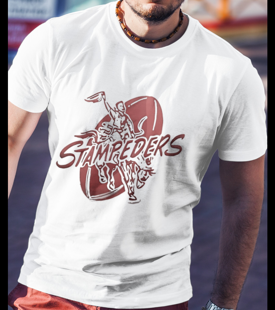 Calgary Stampeders CFL Football Bold Red Riding T-Shirt