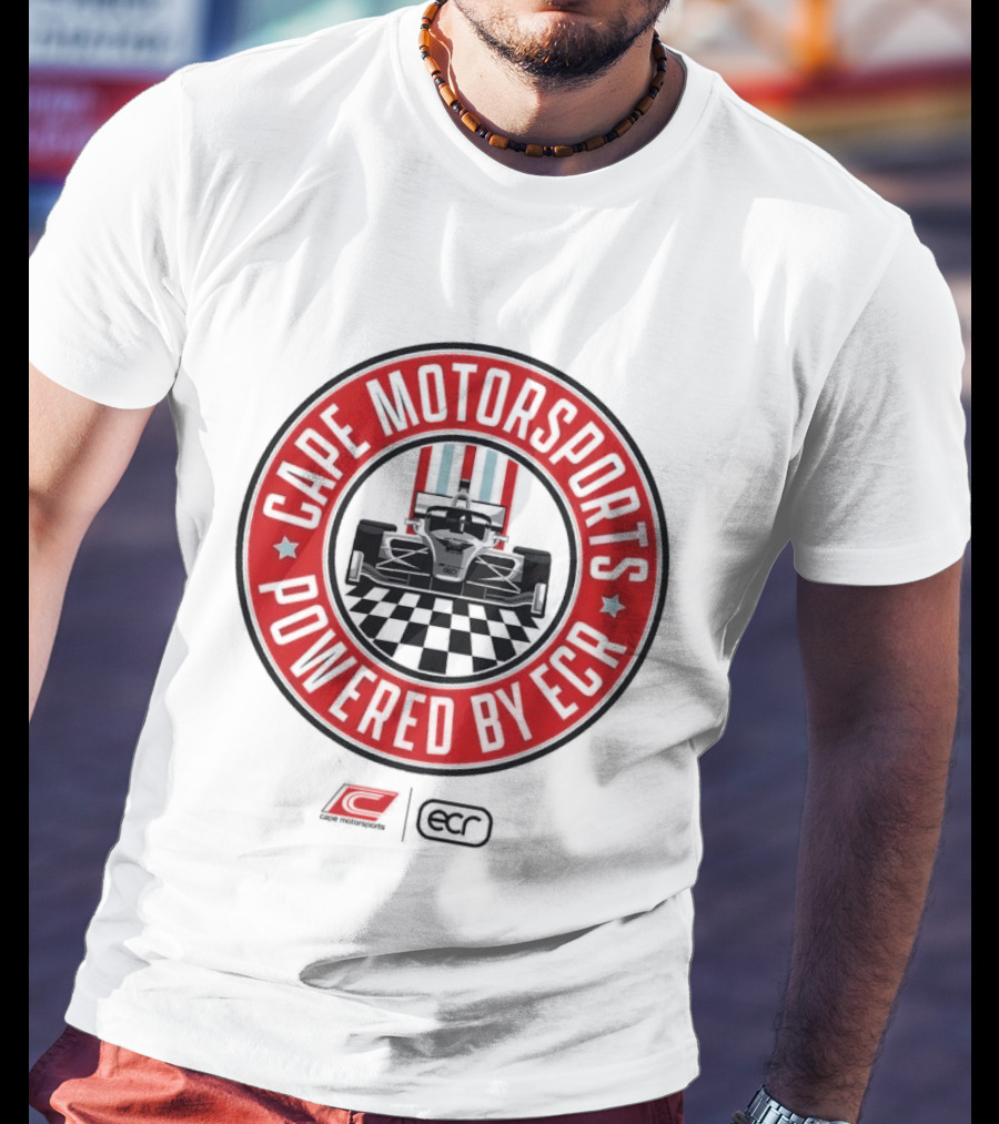 Cape Motorsports Powered By ECR Indy NXT 2026 Racing Car Checkered Flag T-Shirt