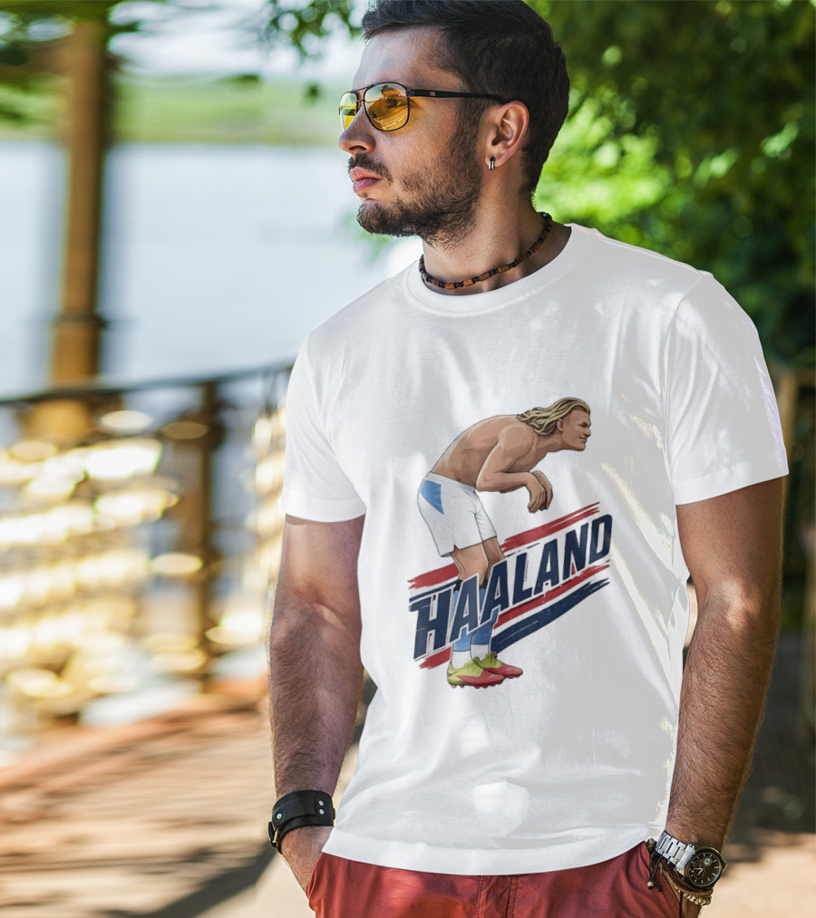 Haaland Taaland Meme Football Cartoon Player Pose T-Shirt