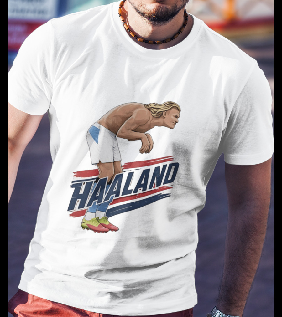 Haaland Taaland Meme Football Cartoon Player Pose T-Shirt