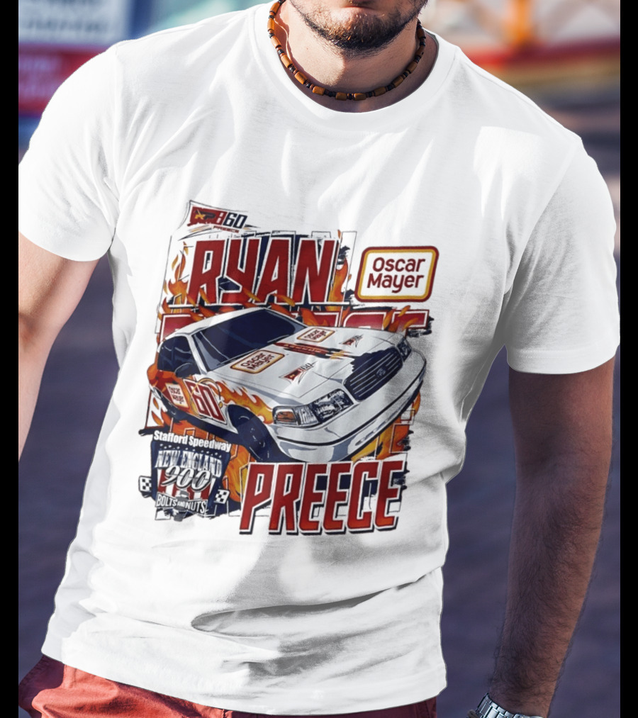 Ryan Preece Oscar Mayer Racing Car Stafford Speedway New England 900 Bolts Nuts 60 T-Shirt