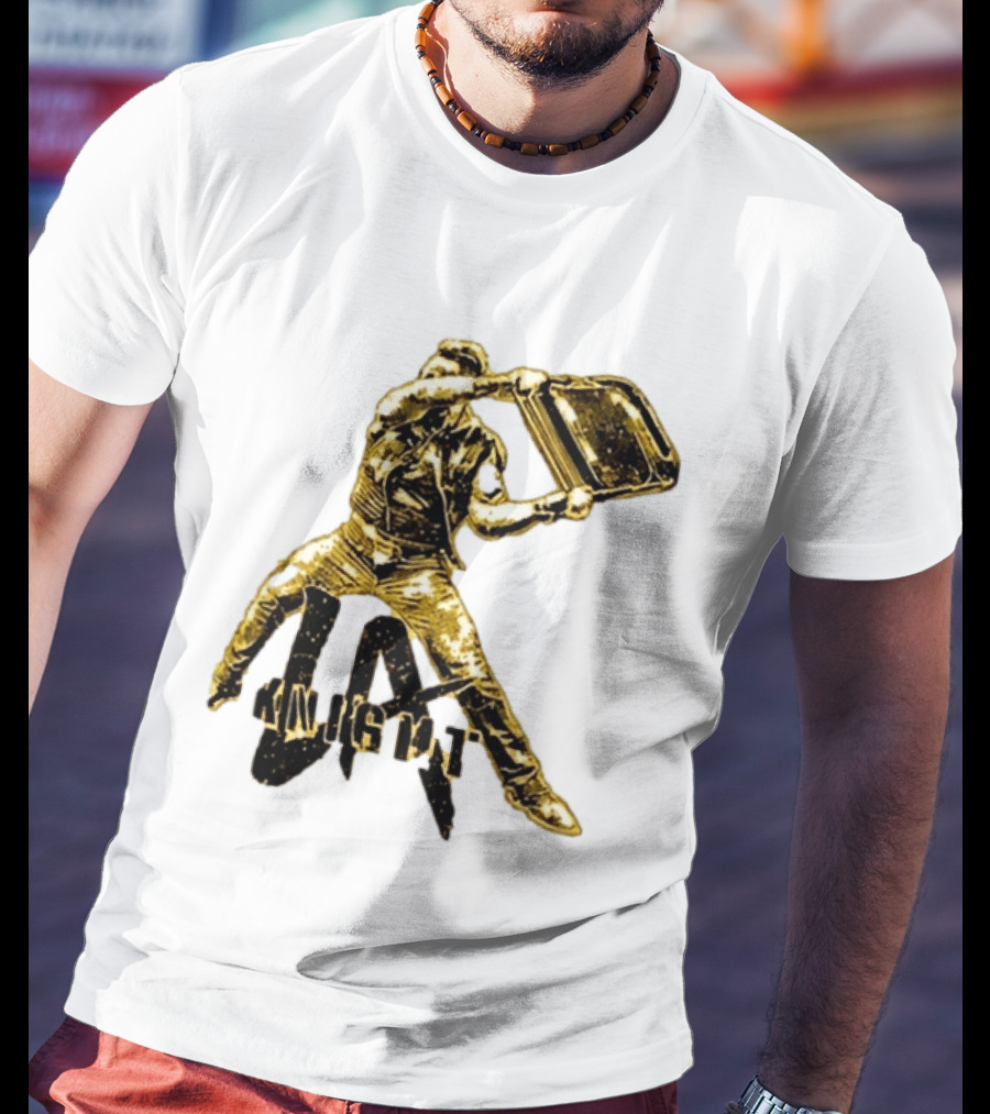 LA Knight Wrestling Iconic Folding Chair Action T-Shirt