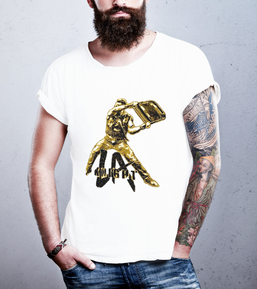LA Knight Wrestling Iconic Folding Chair Action T-Shirt