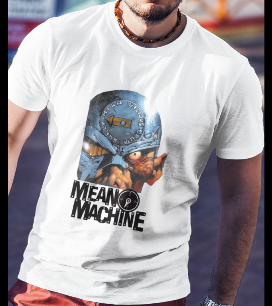 Mean Machine Mean Vicious Brutal Surly 2000 AD T-Shirt