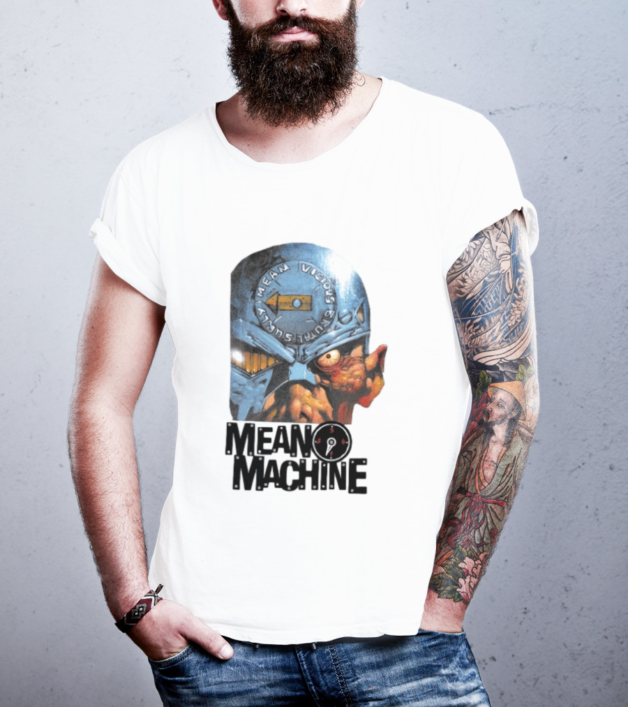 Mean Machine Mean Vicious Brutal Surly 2000 AD T-Shirt