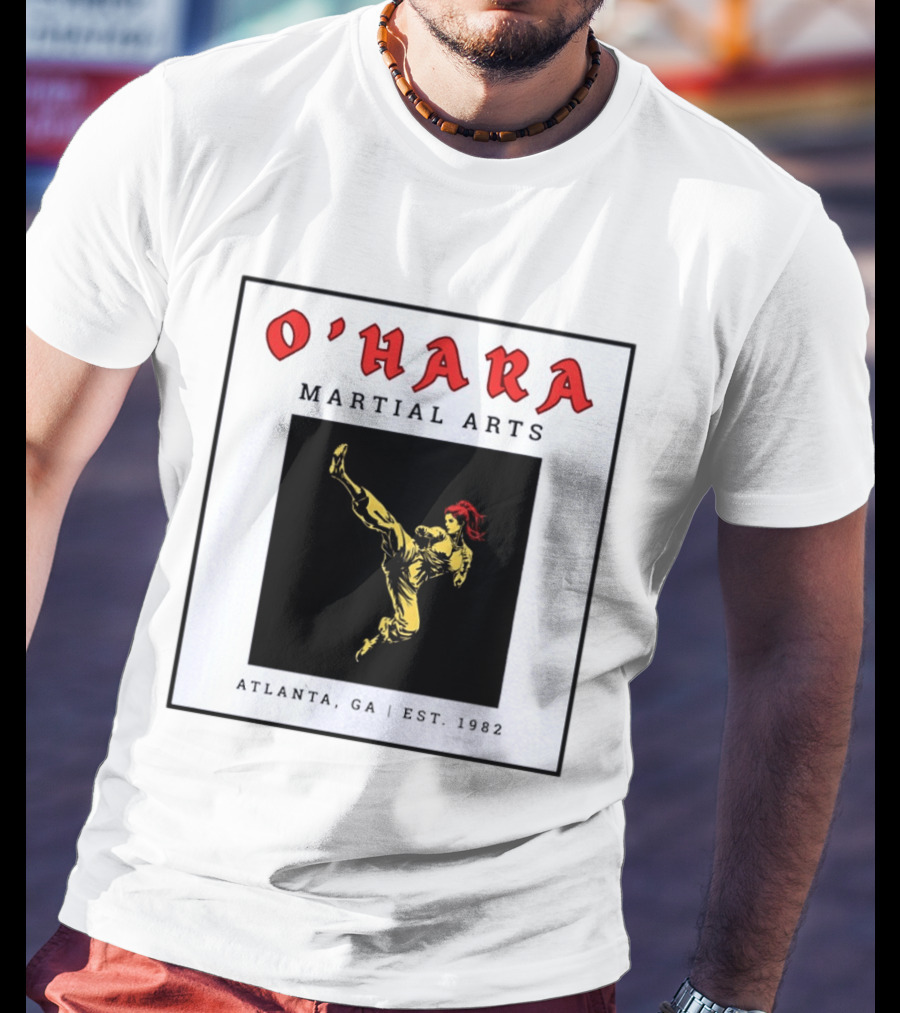 O'Hara Martial Arts Atlanta GA Est 1982 Karate Martial Artist Kick T-Shirt