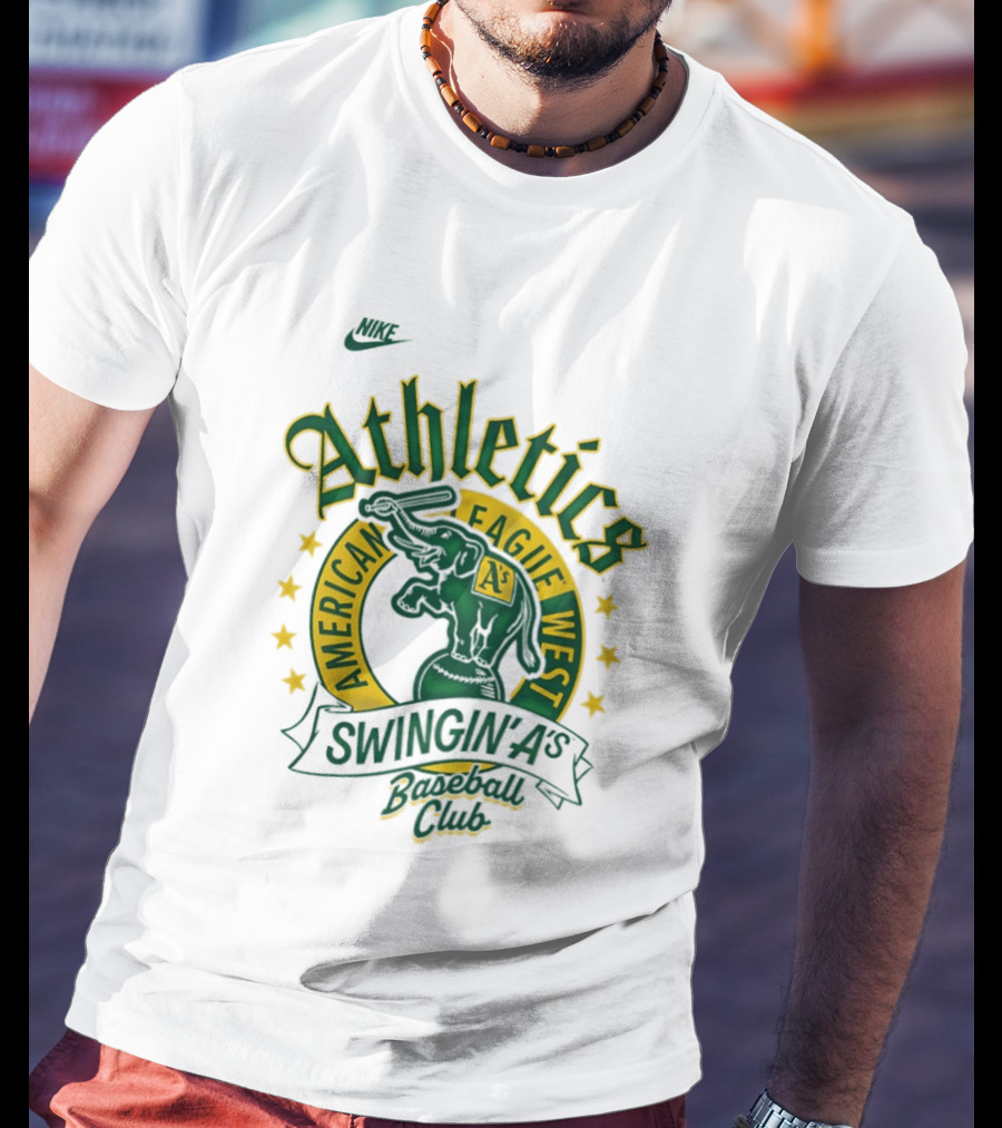 Nike Athletics Swingin' A's American League West Baseball Club T-Shirt