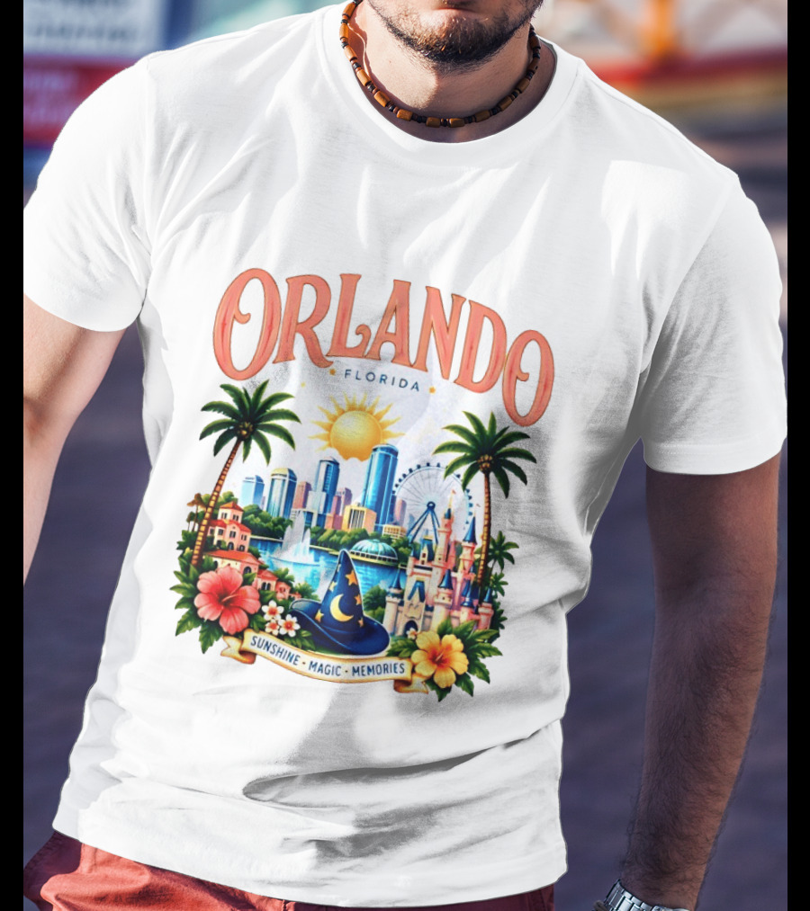 Orlando Florida Sunshine Magic Memories Skyline Adventure T-Shirt