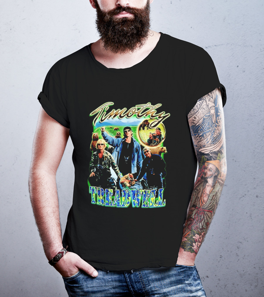 Timothy Treadwell Bear Wildlife Photography Collage T-Shirt