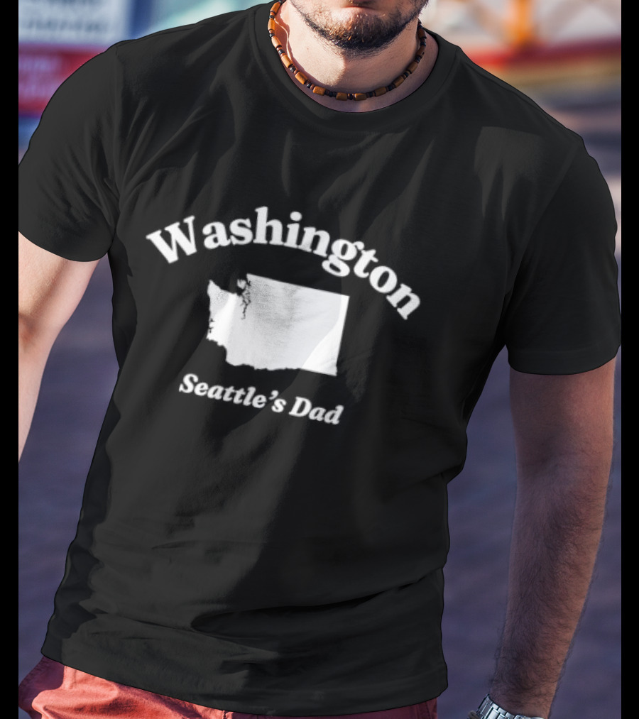 Washington Map Seattle's Dad T-Shirt