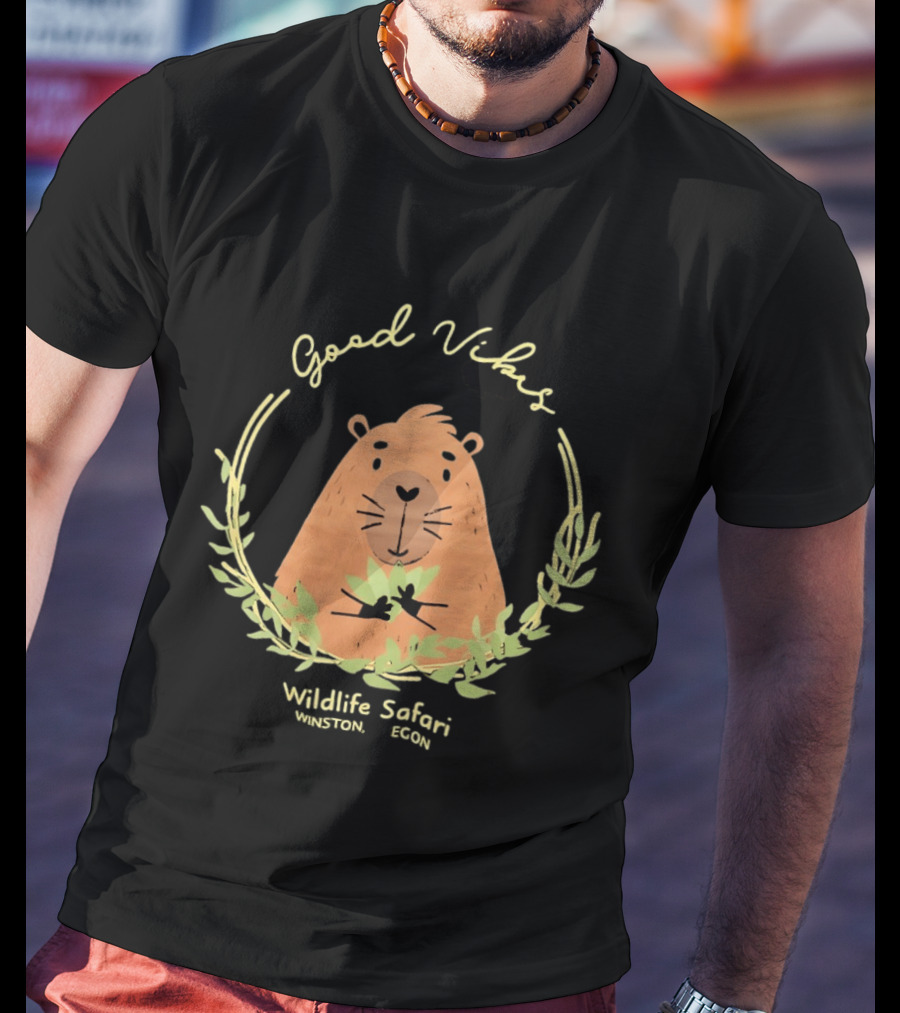 Good Vibes Capybara Wildlife Safari Winston Oregon T-Shirt