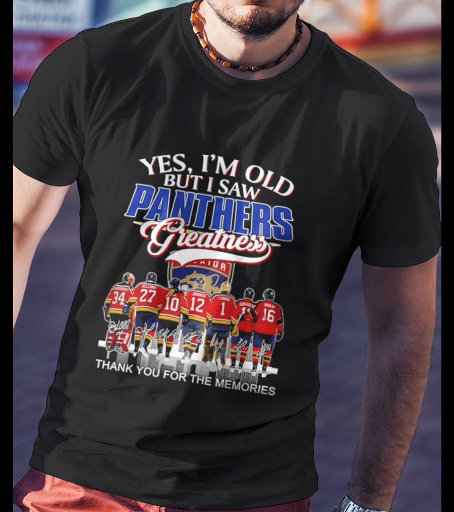 Yes I'm Old But I Saw Panthers Greatness Thank You For The Memories T-Shirt