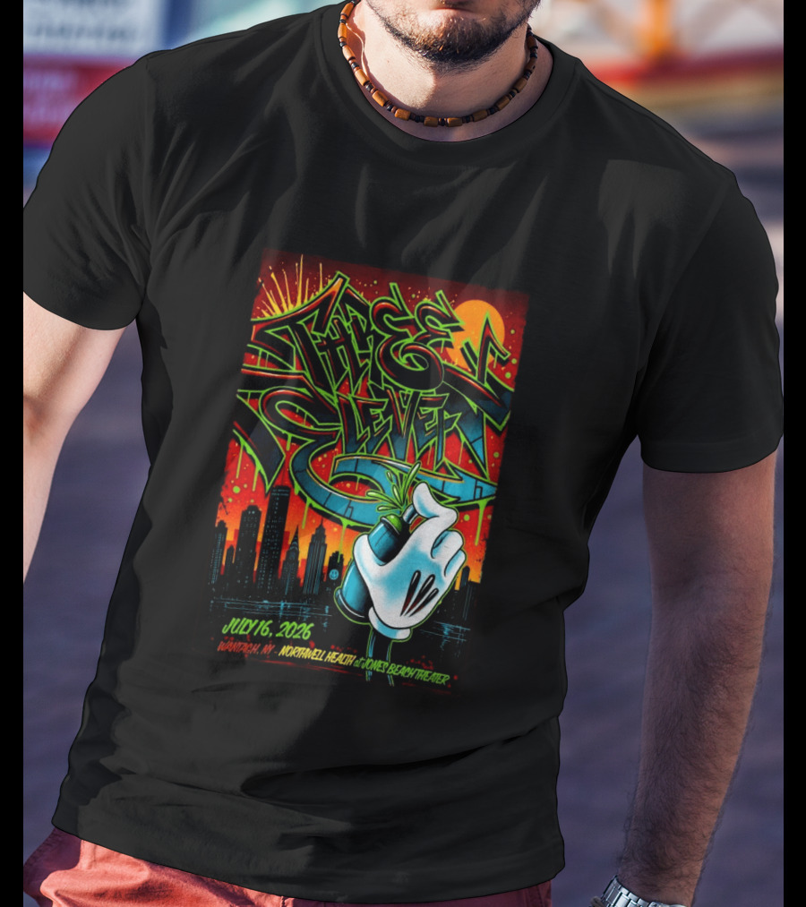 311 July 16 2026 Wantagh NY Northwell Health Jones Beach Theater Skyline Graffiti Hand Spray Can T-Shirt