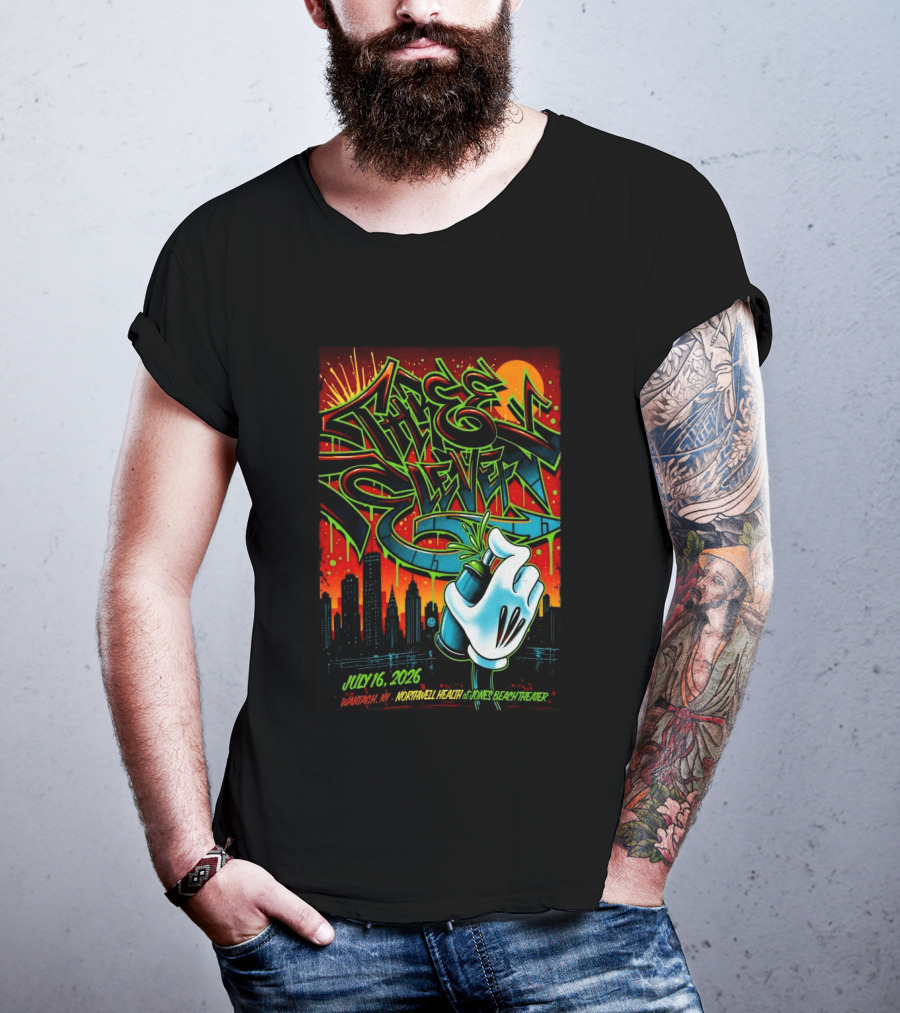 311 July 16 2026 Wantagh NY Northwell Health Jones Beach Theater Skyline Graffiti Hand Spray Can T-Shirt