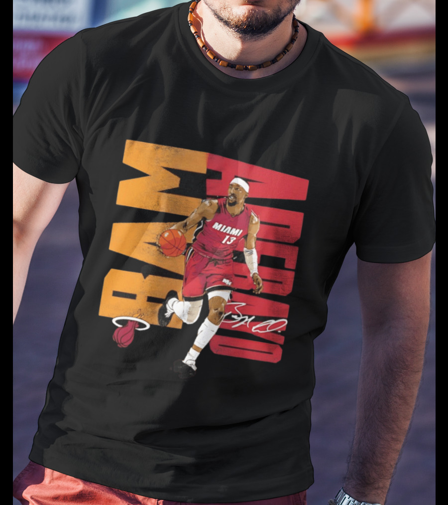 Bam Adebayo Miami Heat Basketball Number 13 NBA Player T-Shirt