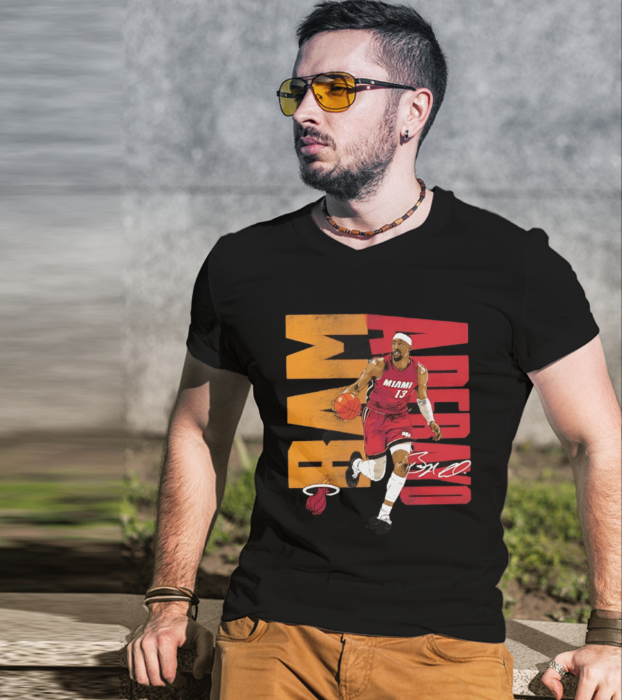 Bam Adebayo Miami Heat Basketball Number 13 NBA Player T-Shirt