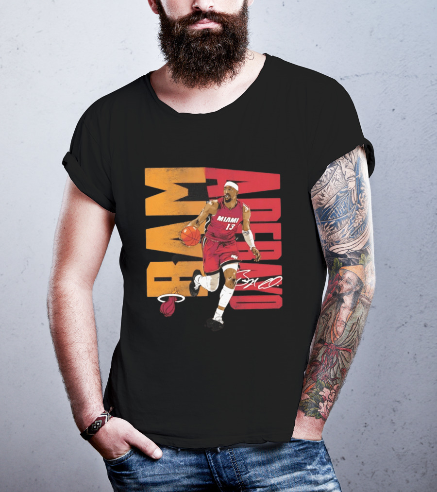 Bam Adebayo Miami Heat Basketball Number 13 NBA Player T-Shirt