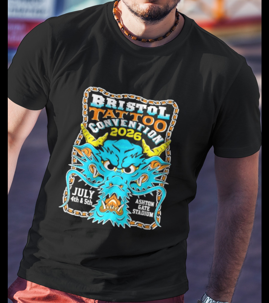Bristol Tattoo Convention 2026 July 4th And 5th Ashton Gate Stadium Dragon T-Shirt