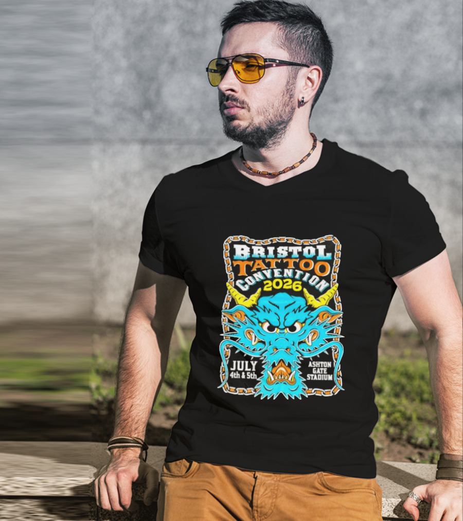 Bristol Tattoo Convention 2026 July 4th And 5th Ashton Gate Stadium Dragon T-Shirt