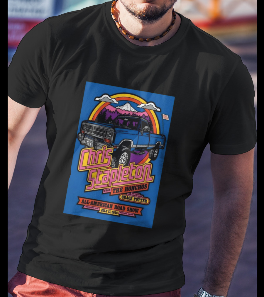 Chris Stapleton Providence Park Portland OR 2026 All American Road Show Featuring The Honchos Grace Potter T-Shirt