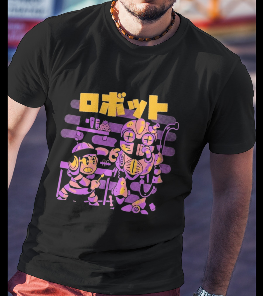 Fixing A Friend Sketchdemao Robot Workshop Japanese T-Shirt