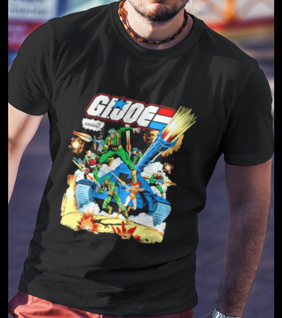 GI Joe Team Super7 Action Figure Hasbro Classic Battle Scene T-Shirt