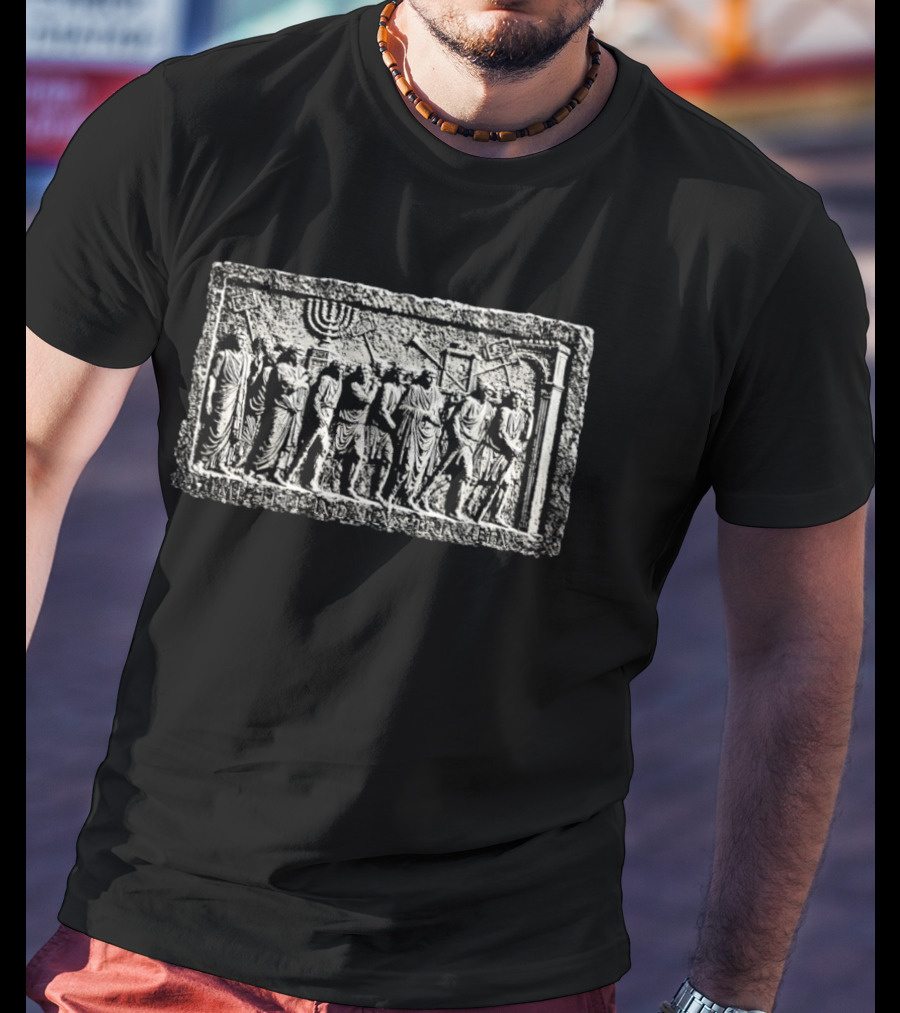 Imp Titi Iudaicvs Roman Relief Ancient Menorah Arch Triumph T-Shirt
