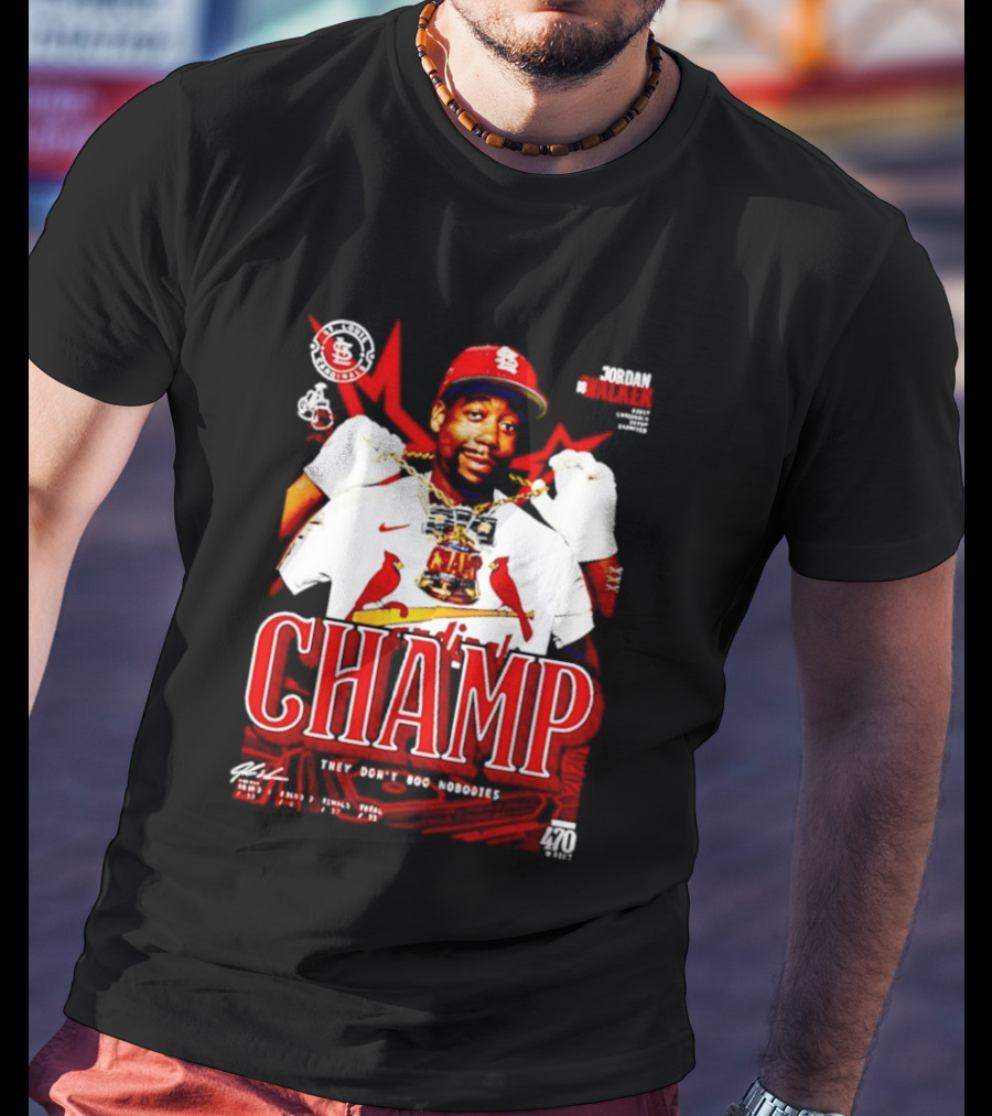 Jordan Walker St. Louis Cardinals Home Run Derby Champ They Don't Boo Nobodies T-Shirt