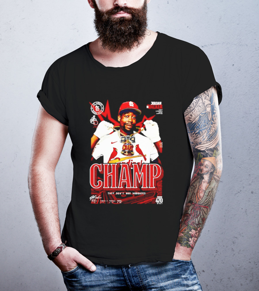 Jordan Walker St. Louis Cardinals Home Run Derby Champ They Don't Boo Nobodies T-Shirt