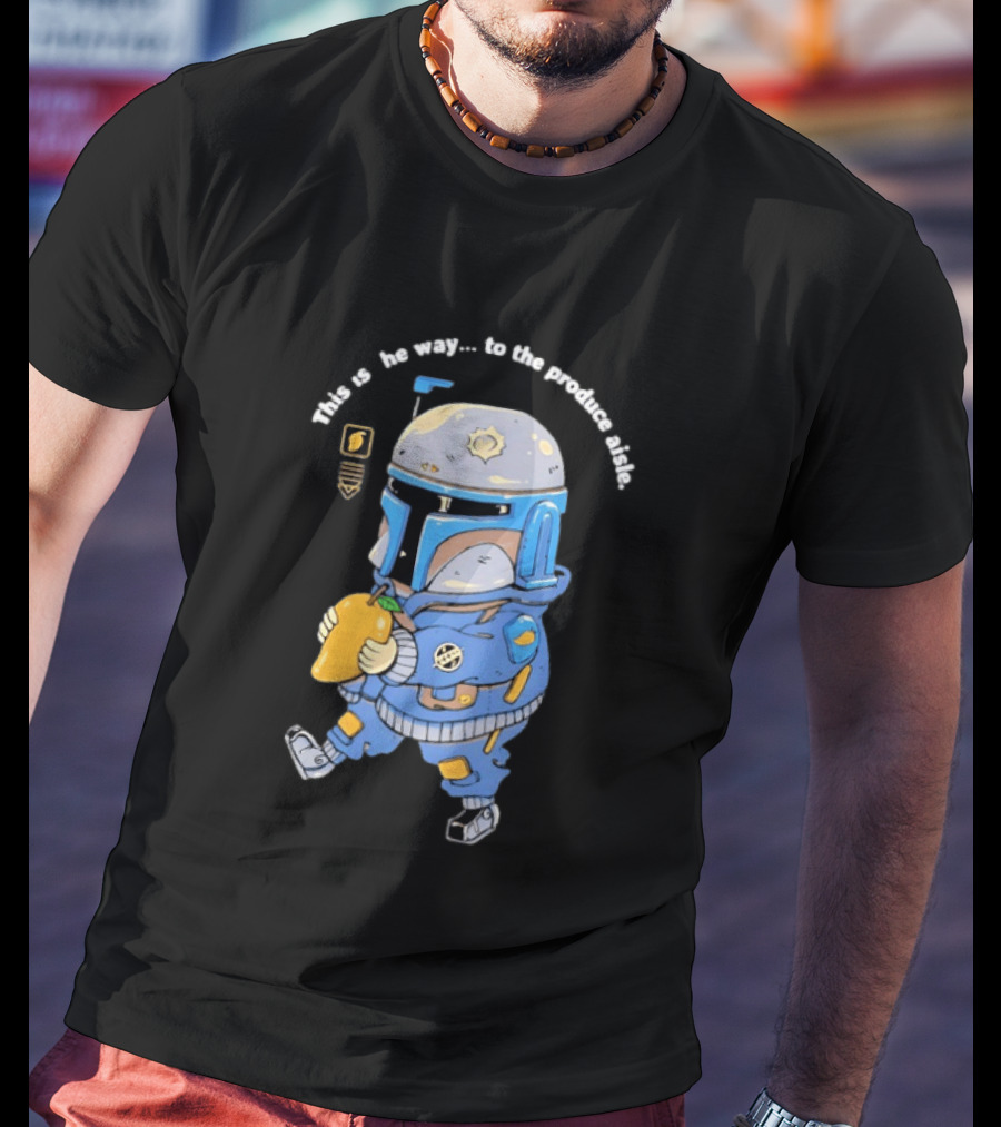 This Is The Way To The Produce Aisle Mandalorian Mango T-Shirt