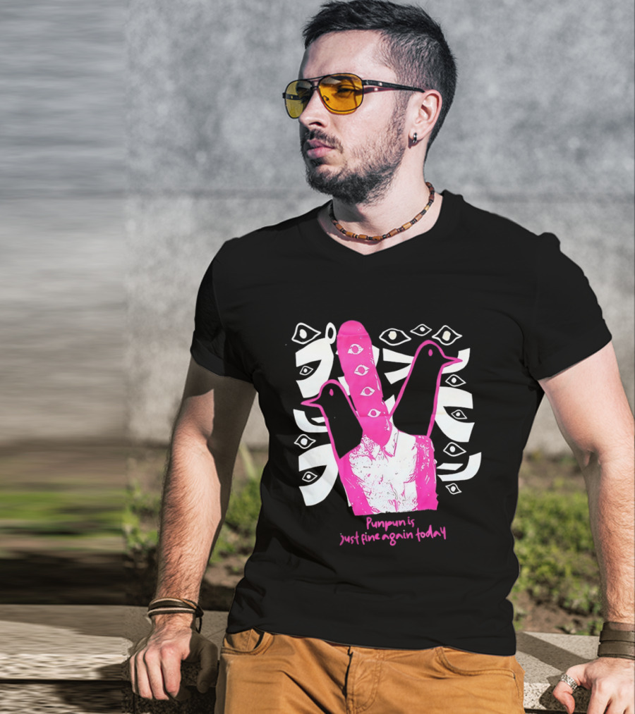Punpun Is Just Fine Again Today Inio Asano Eye Pattern Pink Pigeons T-Shirt