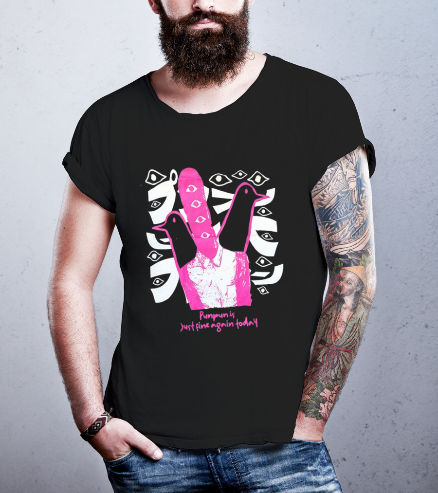 Punpun Is Just Fine Again Today Inio Asano Eye Pattern Pink Pigeons T-Shirt