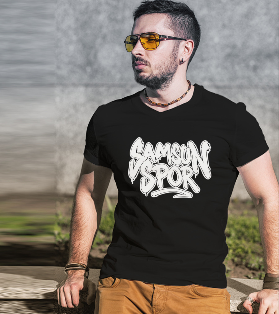 Samsunspor Graffiti Style Bold Lettering T-Shirt