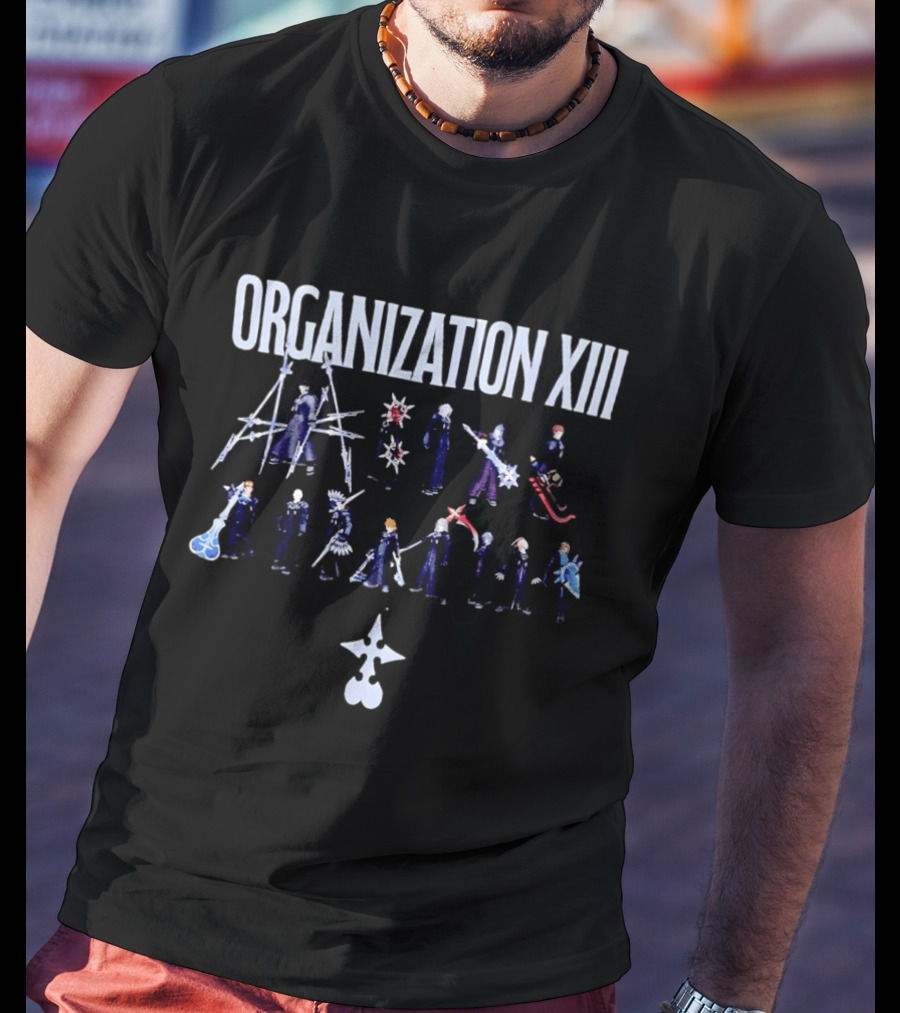 Organization XIII Kingdom Hearts Characters Display T-Shirt