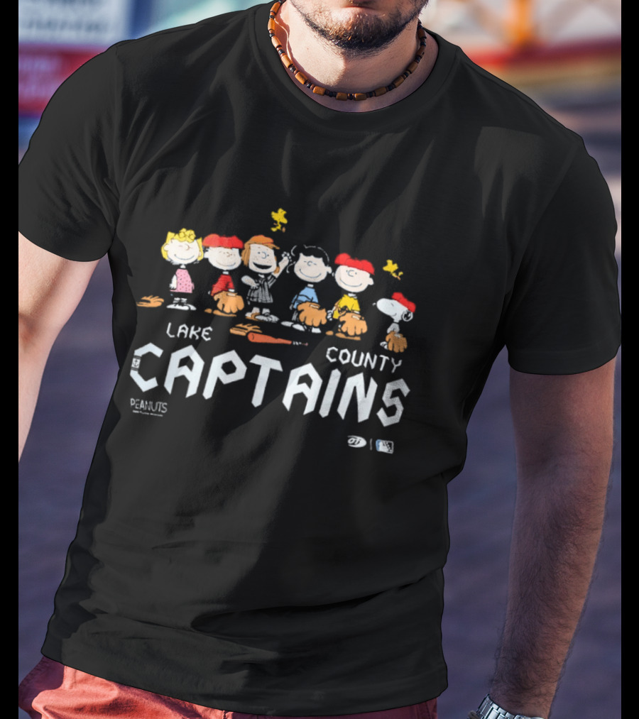 Peanuts Characters Lake County Captains Lucy Charlie Brown Snoopy T-Shirt