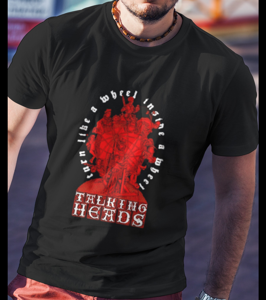 Talking Heads Turn Like A Wheel Inside A Wheel Red T-Shirt