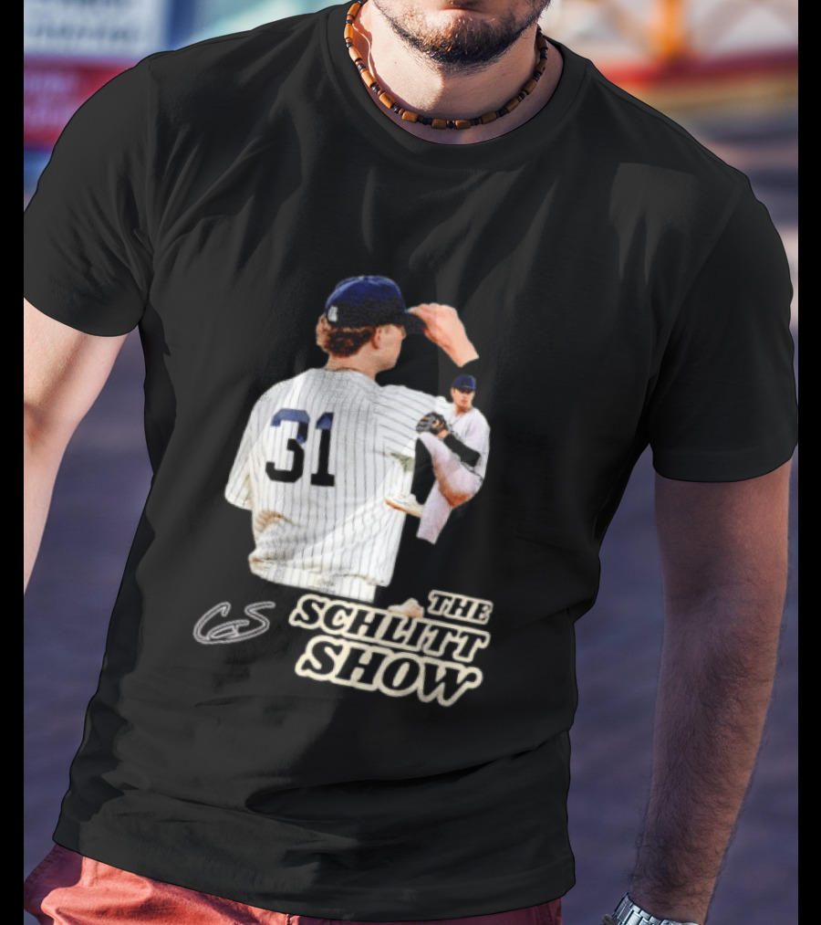 The Schlitt Show No 31 Baseball Player Jersey Pinstripes T-Shirt