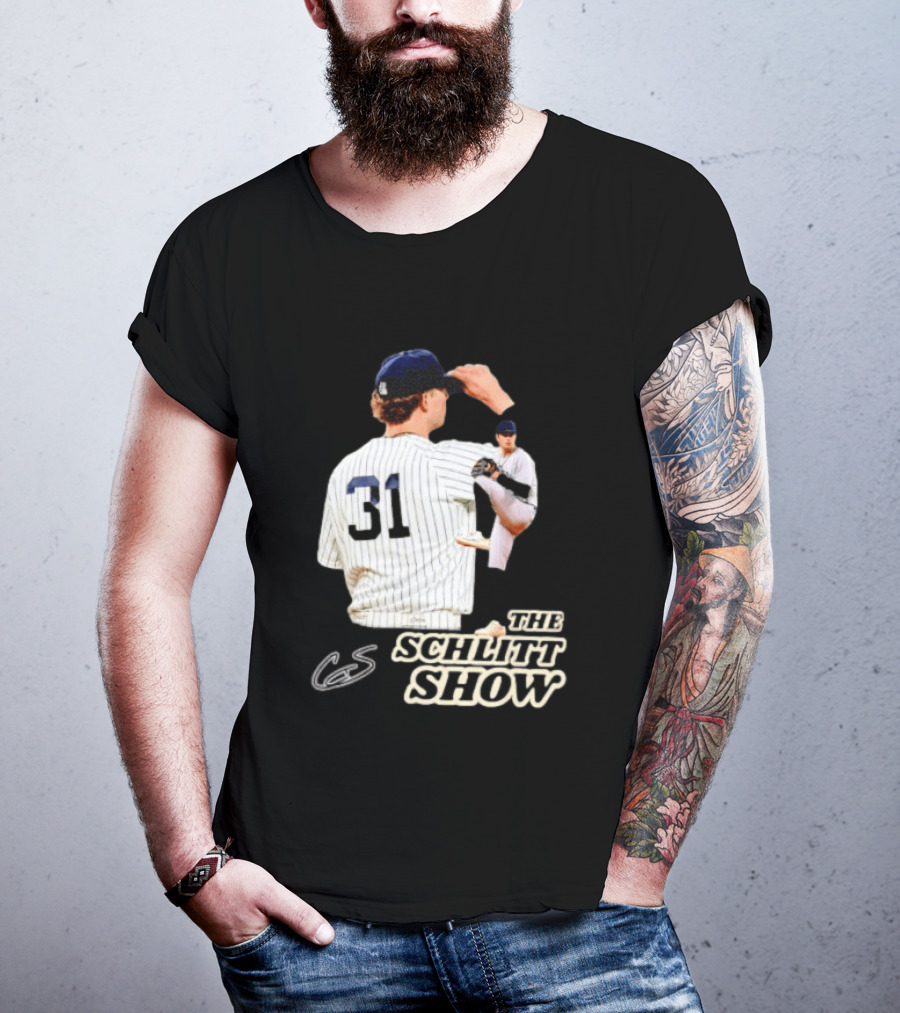 The Schlitt Show No 31 Baseball Player Jersey Pinstripes T-Shirt