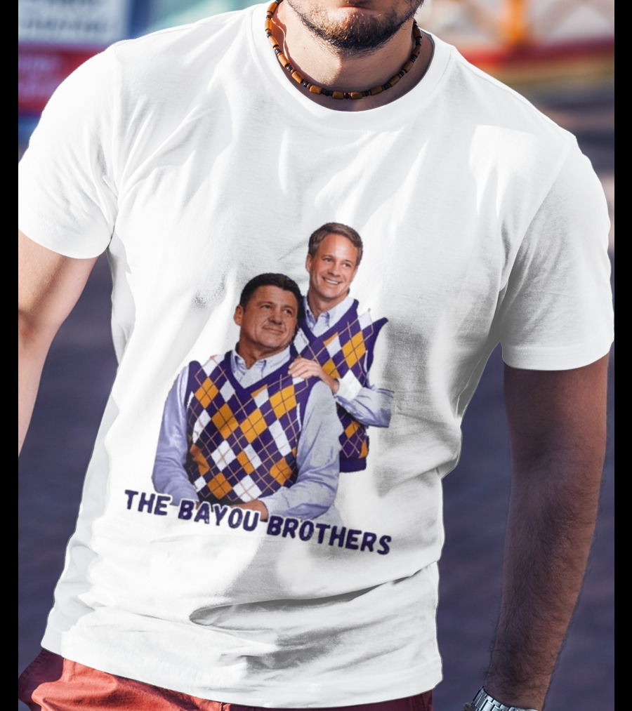 Ed Orgeron Lane Kiffin LSU Tigers The Bayou Brothers Sweater Vest T-Shirt