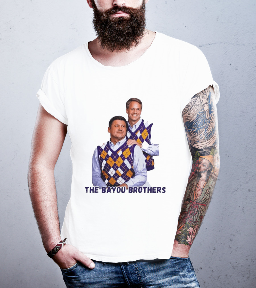 Ed Orgeron Lane Kiffin LSU Tigers The Bayou Brothers Sweater Vest T-Shirt