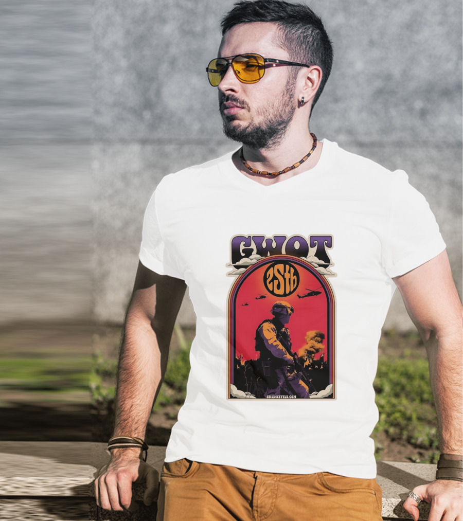 GWOT 25th Anniversary Soldier Helicopters Gruntstyle.com T-Shirt
