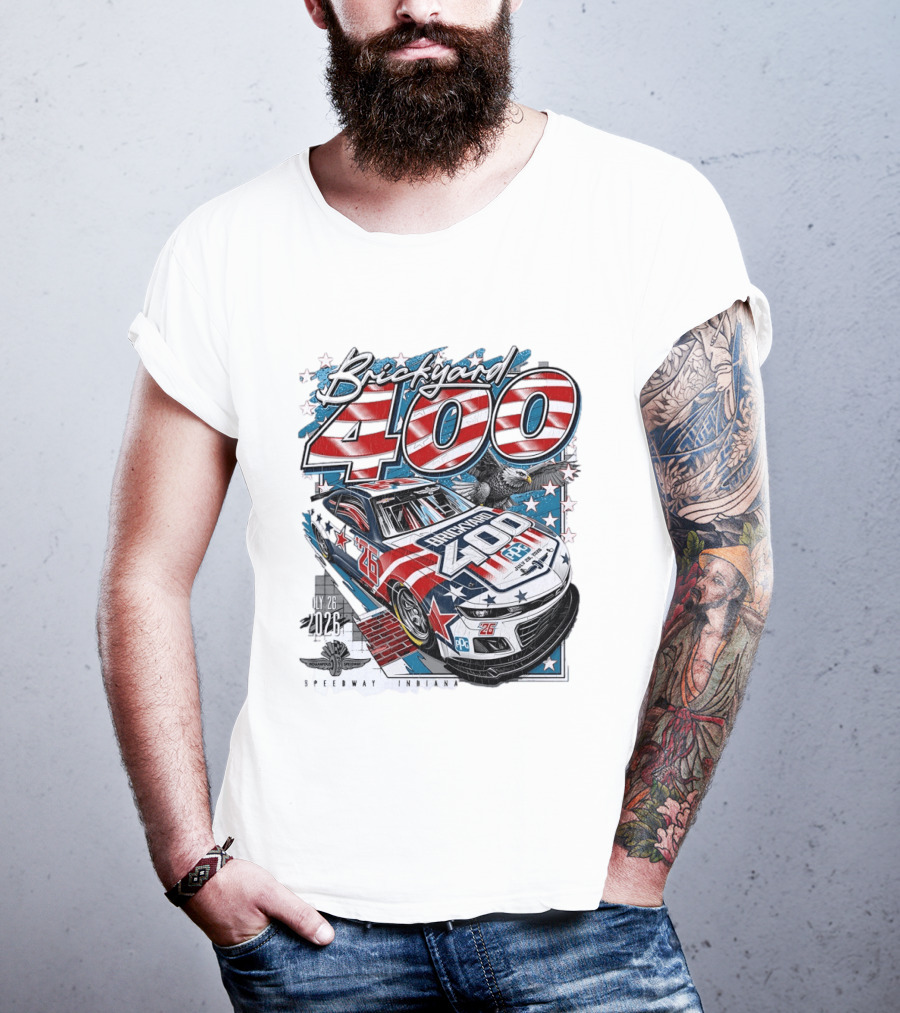 Brickyard 400 Indianapolis Motor Speedway July 26 2026 Race Car PPG Stars And Stripes T-Shirt