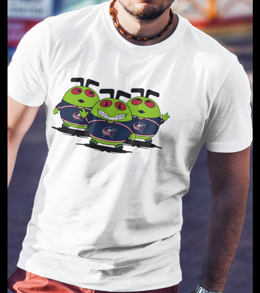 Columbus Blue Jackets Alien Trio NHL Hockey T-Shirt