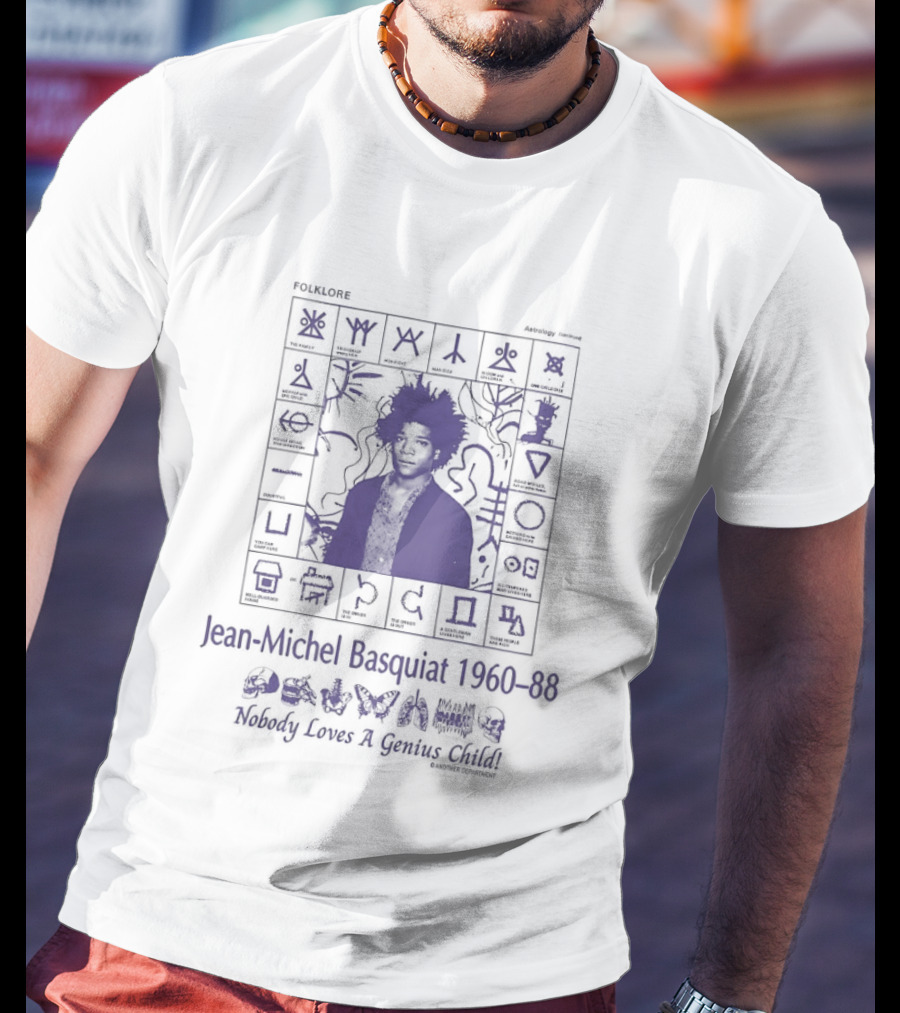Jean Michel Basquiat 1960 88 Nobody Loves A Genius Child Folklore T-Shirt