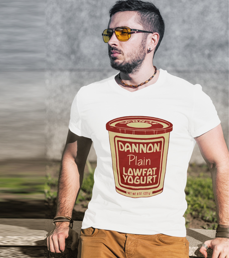 Dannon Plain Lowfat Yogurt 8oz 227g 1980s T-Shirt